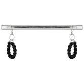 OUCH! Deluxe Chrome-Plated Steel Suspension Bar with 2 Cuffs Spreaders and Hangers